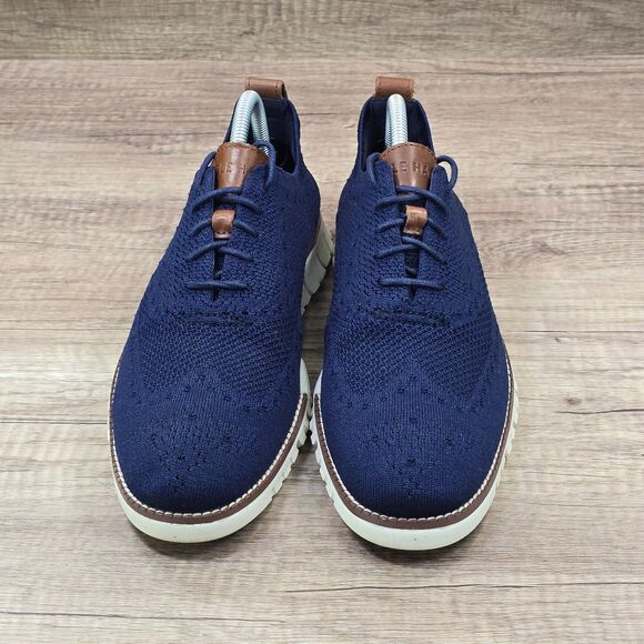 Cole Haan Zerogrand Men's Sz 8.5M Blue Stitchlite Wingtip Oxford Shoes (C24947) - Picture 2 of 9